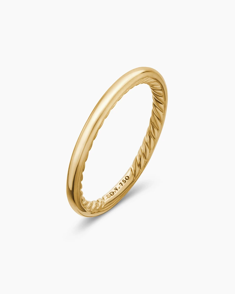 DY Eden Band Ring 18K Yellow Gold, 2mm