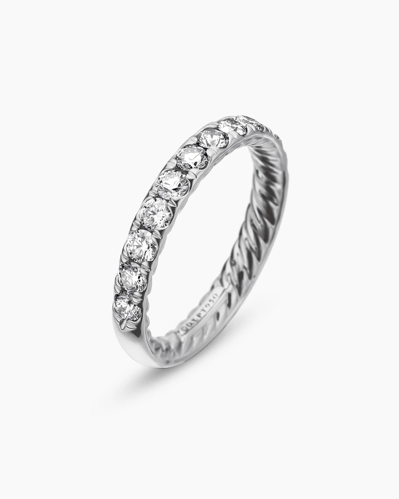 DY Eden Partway Band Ring Platinum with Diamonds, 2.8mm