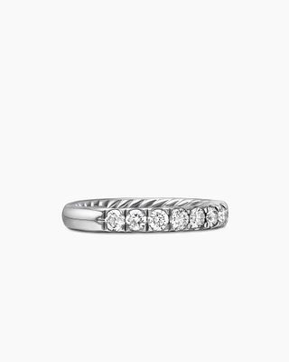 DY Eden Partway Band Ring Platinum with Diamonds, 2.8mm