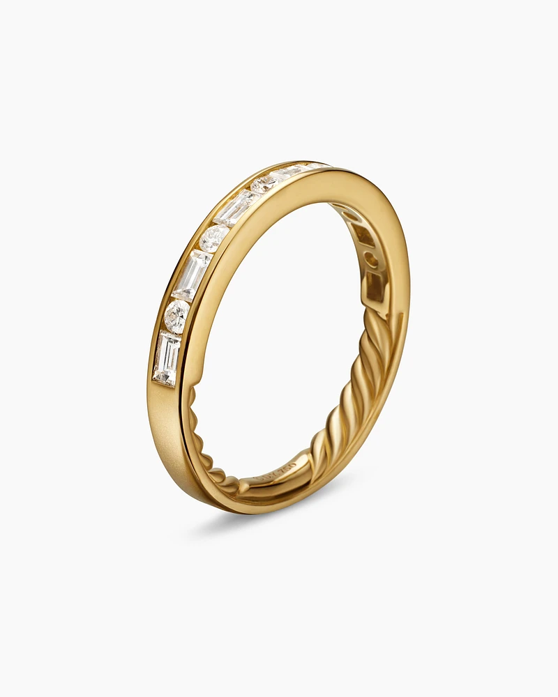 DY Eden Partway Alternating Diamond Band Ring 18K Yellow Gold with Diamonds, 2.8mm
