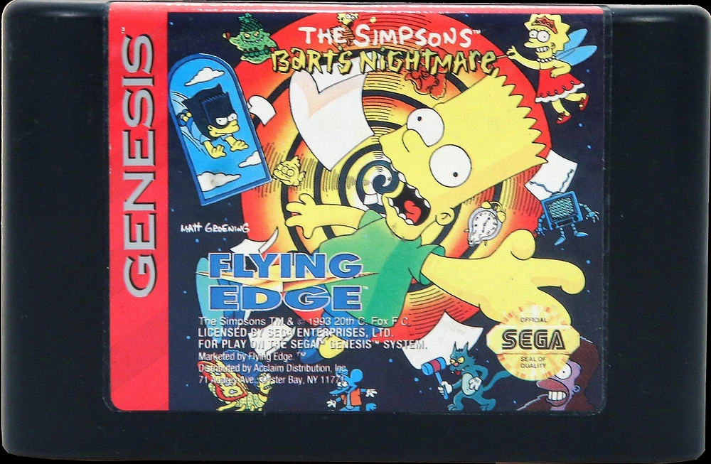 The Simpsons: Bart's Nightmare - Sega Genesis