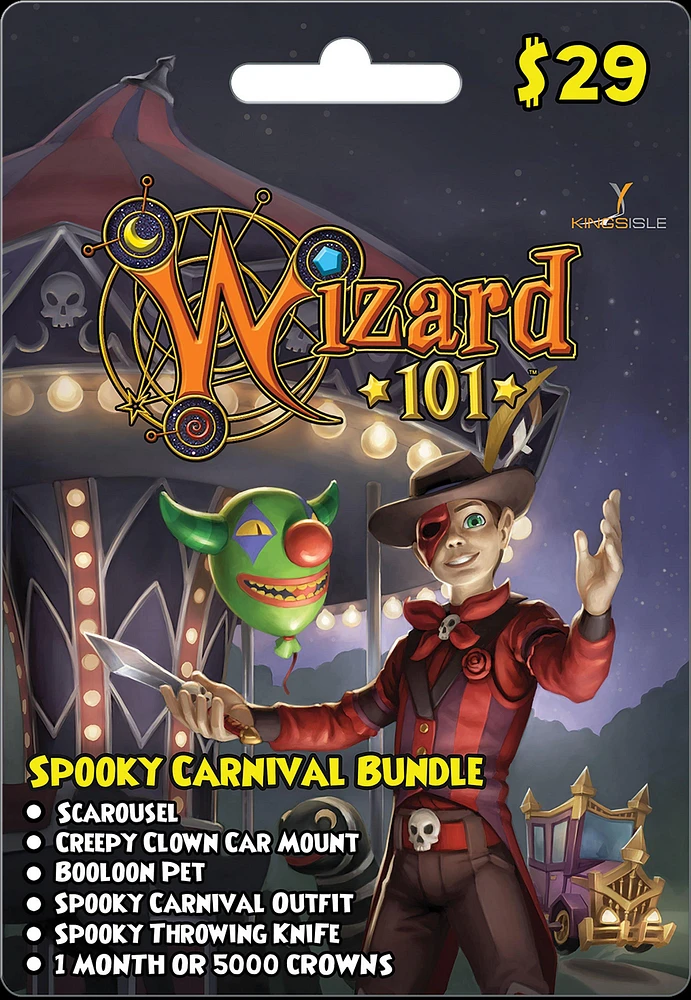 KingsIsle Wizard101 Spooky Carnival Bundle Digital Card