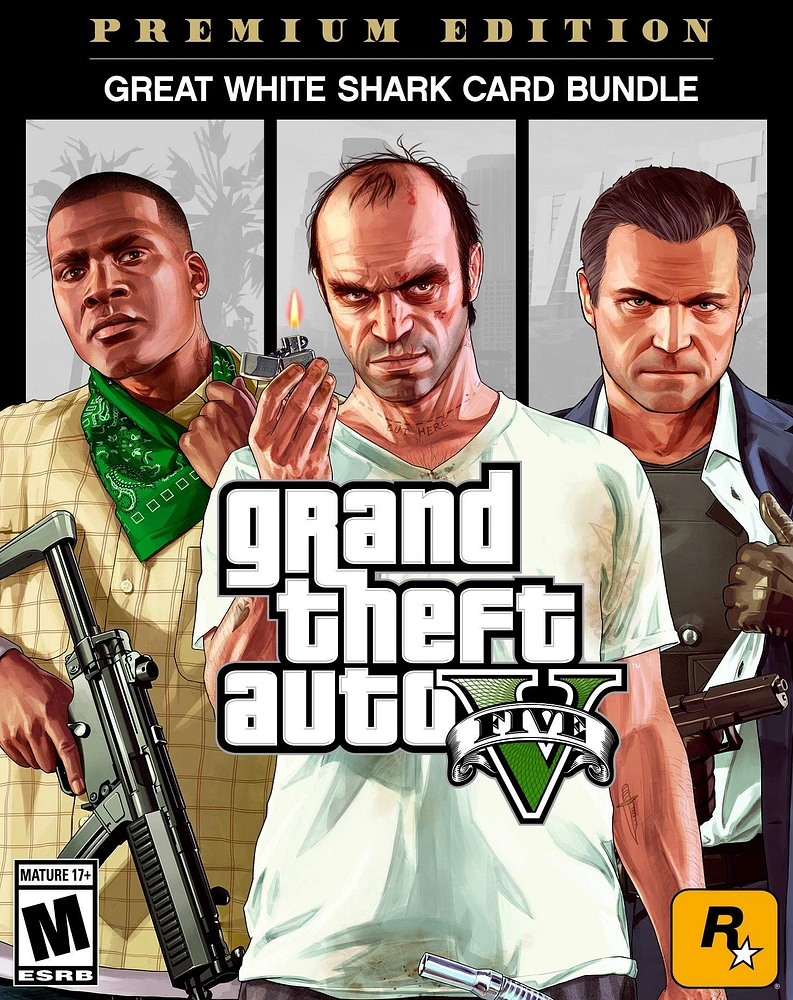 Grand Theft Auto V: Premium Edition and Great White Shark Card Bundle - PC