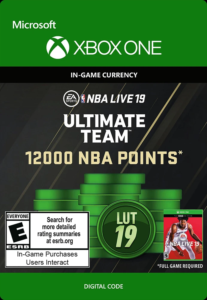 NBA Live 19 Ultimate Team Points 12,000 - Xbox One