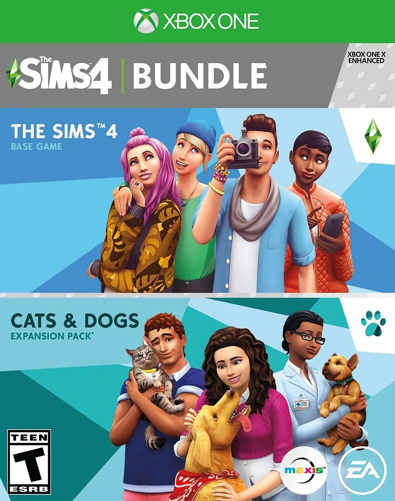 The Sims 4 With Cats and Dogs Expansion Pack Bundle - Xbox One