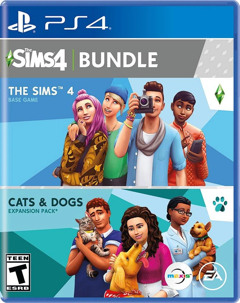 The Sims 4 With Cats and Dogs Expansion Pack Bundle - PlayStation 4