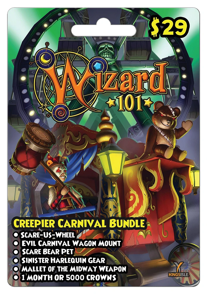 KingsIsle Wizard101 Creepier Carnival Bundle Digital Card