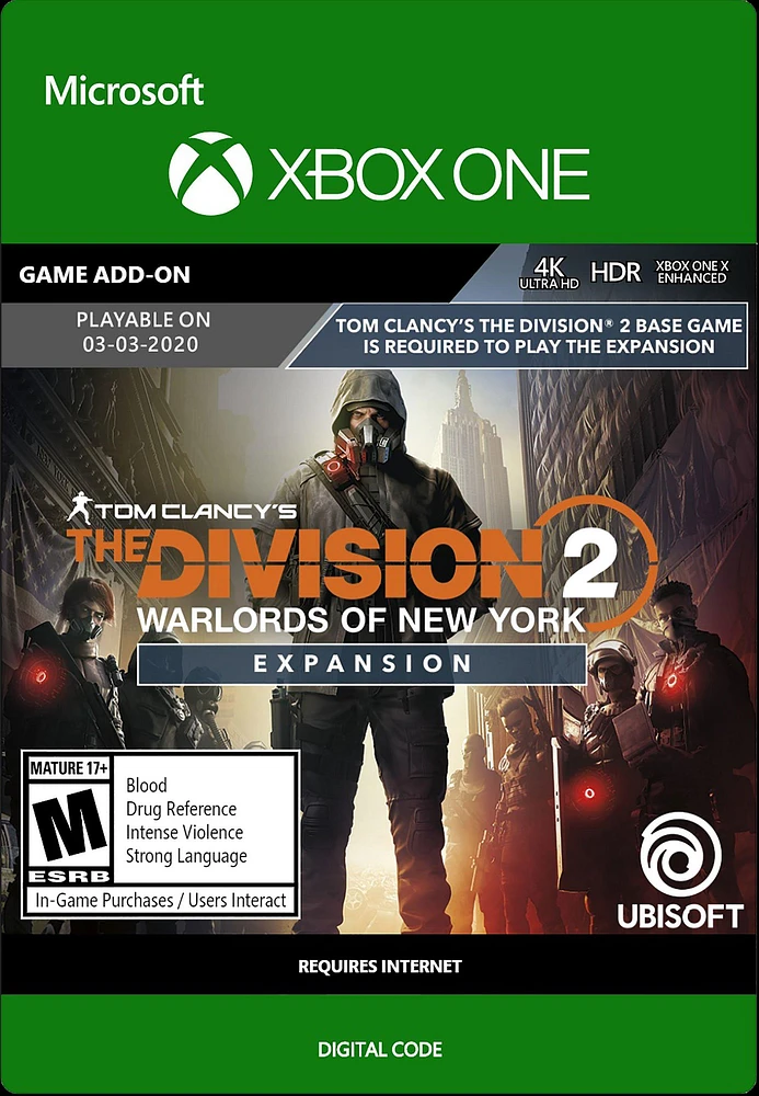 Tom Clancy's The Division 2: Warlords of New York Expansion DLC - Xbox One