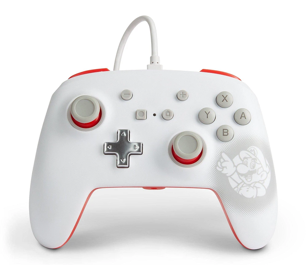 PowerA Enhanced Wired Controller for Nintendo Switch Mario White