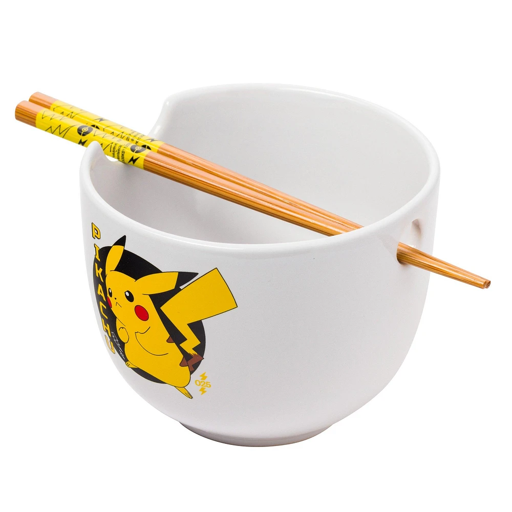 Pokemon Pikachu Ramen Bowl with Chopsticks