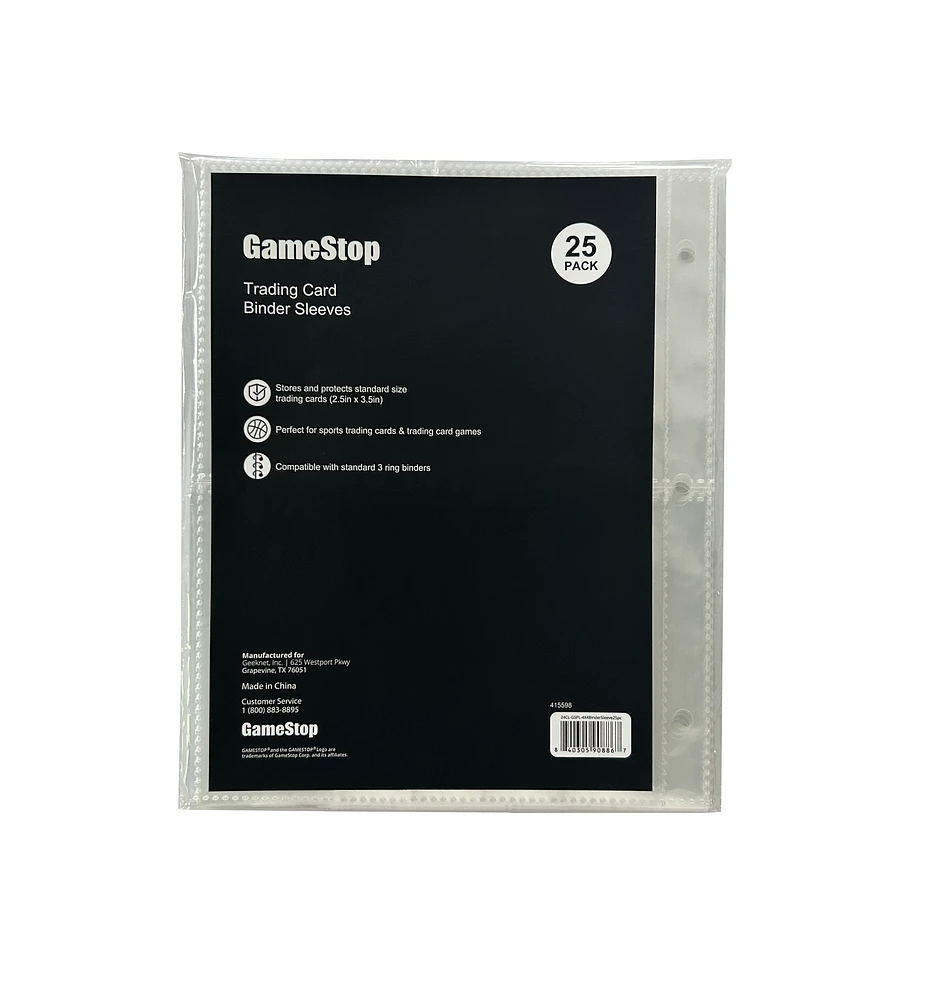 Atrix Trading Card Binder Sleeves 25-Pack GameStop Exclusive