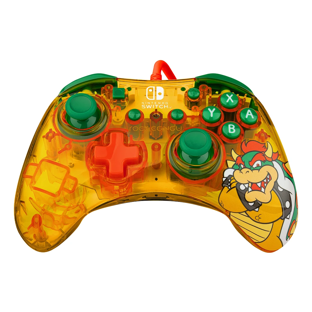 PDP Rock Candy Wired Controller Lemon Bomb Bowser for Nintendo Switch