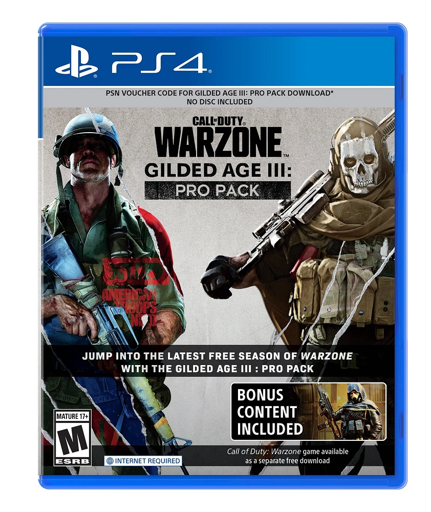 Call of Duty Warzone Gilded Age III Pro Pack DLC - PlayStation 4