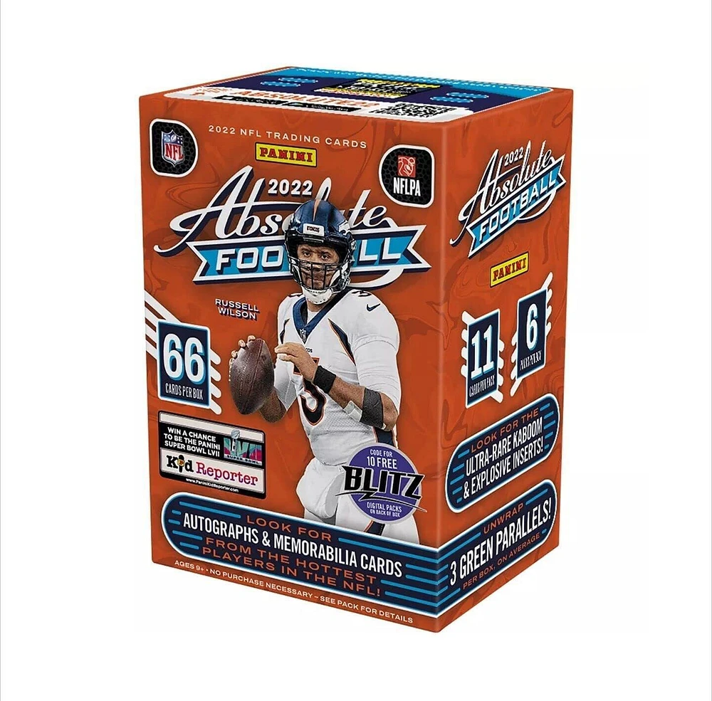 2022 Panini Absolute Football NFL Trading Card Blaster Box