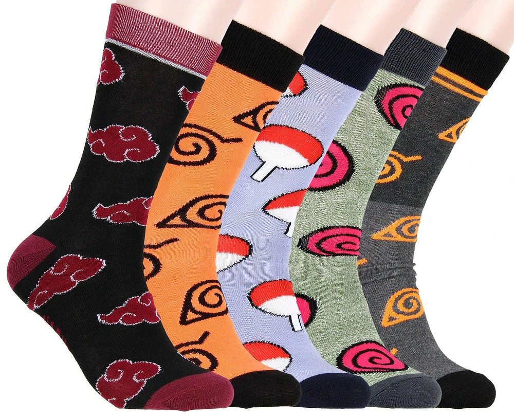 Naruto Shippuden Crew Socks 5-Pack