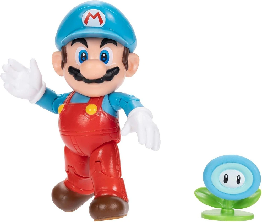 Jakks Pacific Super Mario Ice Mario 4-in Action Figure with Ice Flower