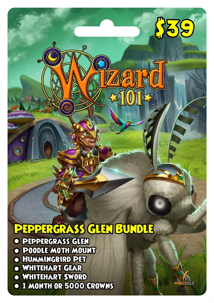 KingsIsle Wizard101 Peppergrass Glen Digital Prepaid Card Bundle