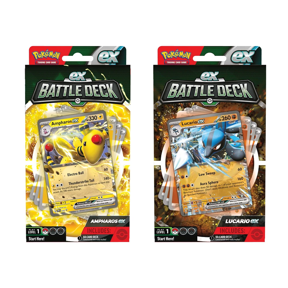 Pokemon Trading Card Game: Ampharos or Lucario ex Battle Deck