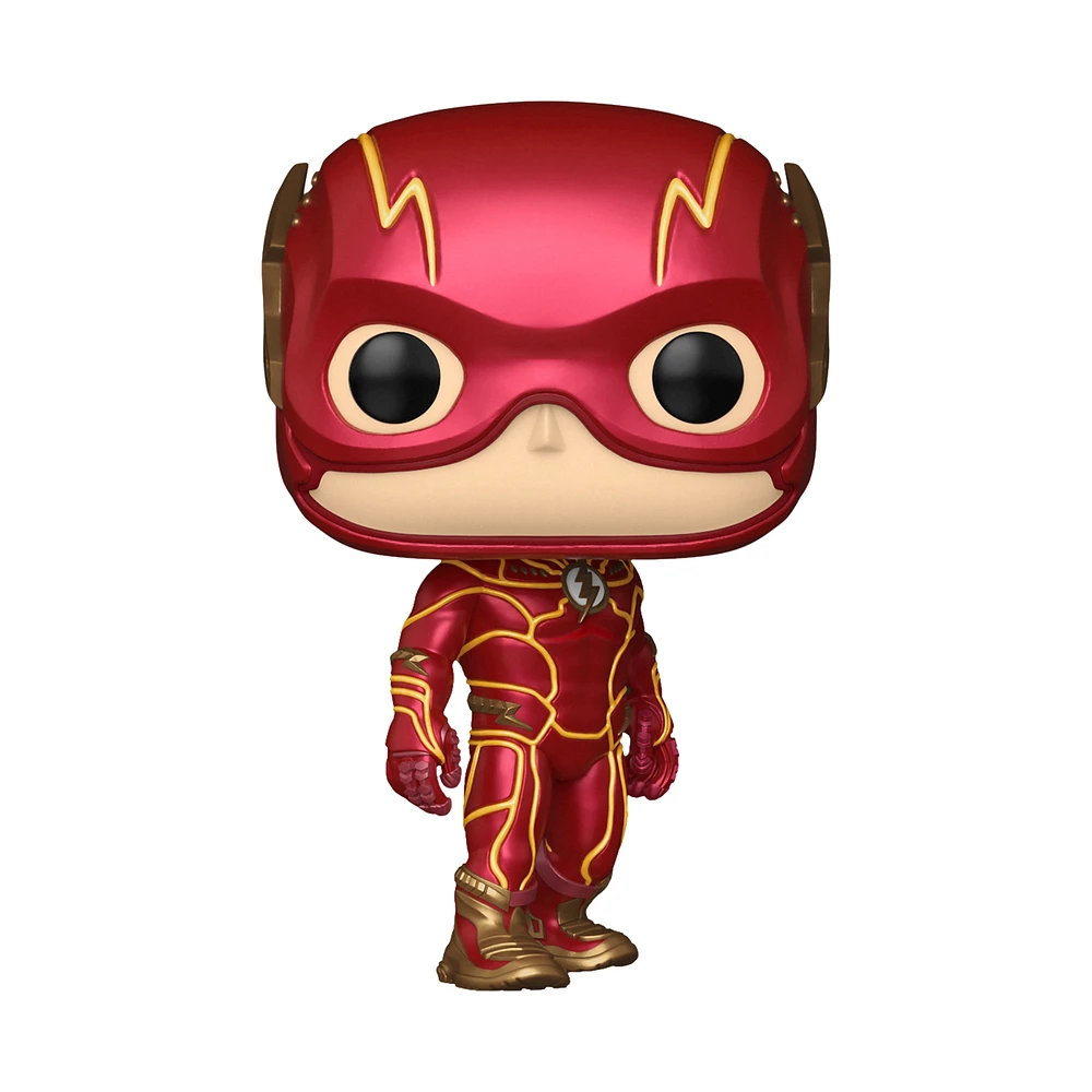 Funko POP! Movies: The Flash -The Flash (Metallic Suit) 4-in Vinyl Figure GameStop Exclusive