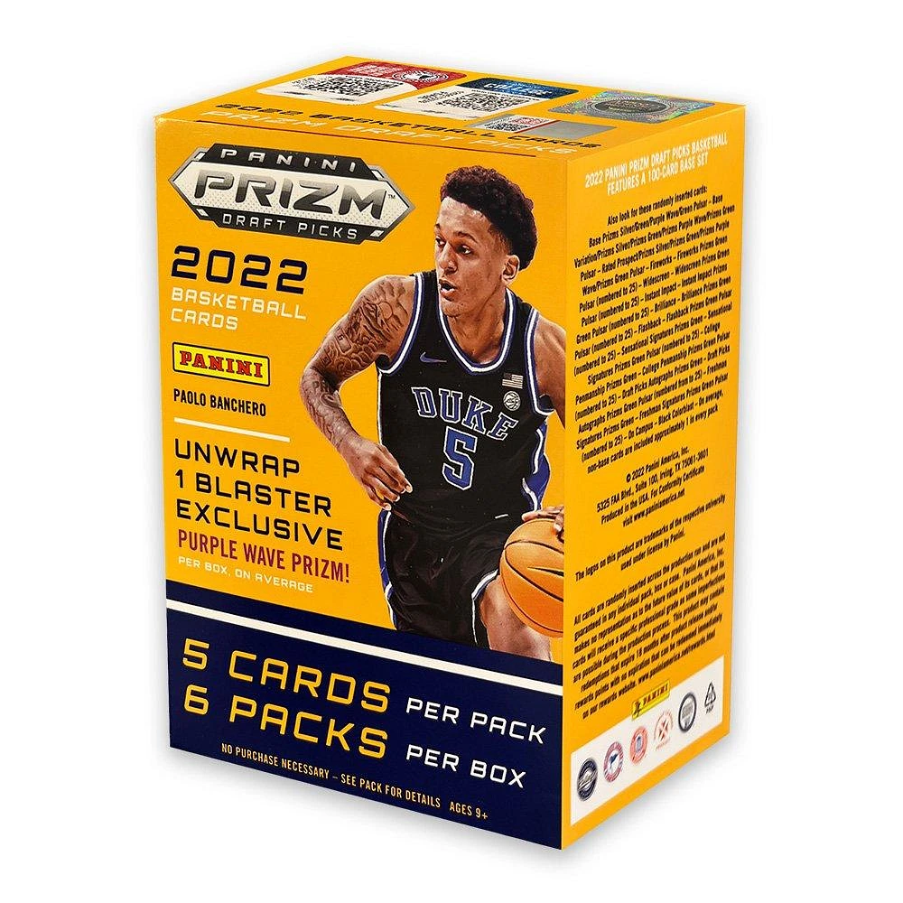 Panini 2022 NBA Basketball Trading Cards - Prizm Draft Picks Full Box (6 Packs)