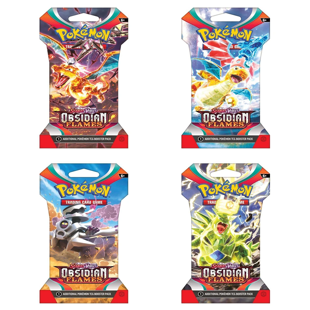 Pokemon Trading Card Game: Scarlet and Violet - Obsidian Flames Sleeved Booster Pack (Styles May Vary)
