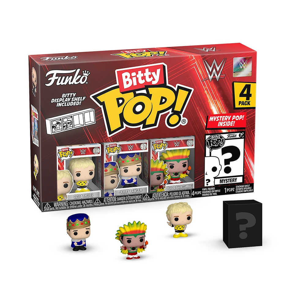 Funko Bitty POP! WWE Vinyl Figure Set 4-Pack (Dusty Rhodes, Jerry Lawler, Ricky Steamboat