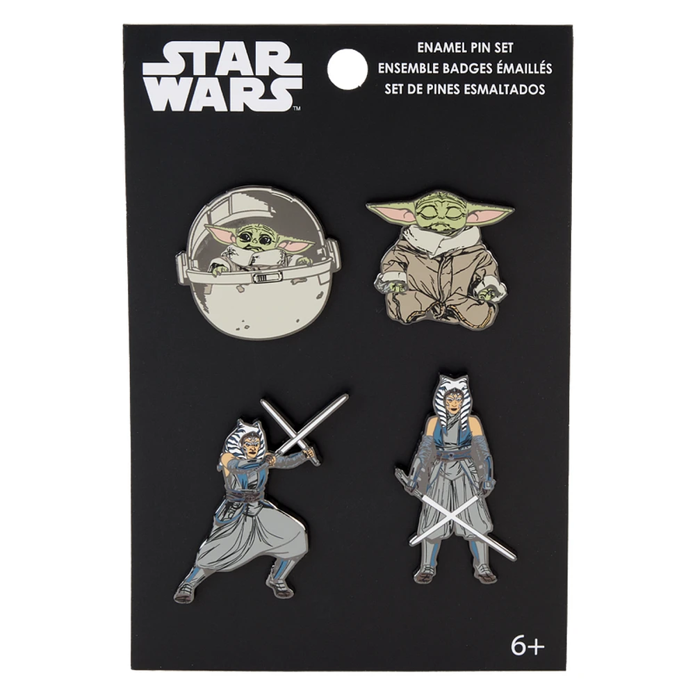 Funko Star Wars Ahsoka and Grogu 4-Pack Pin Set
