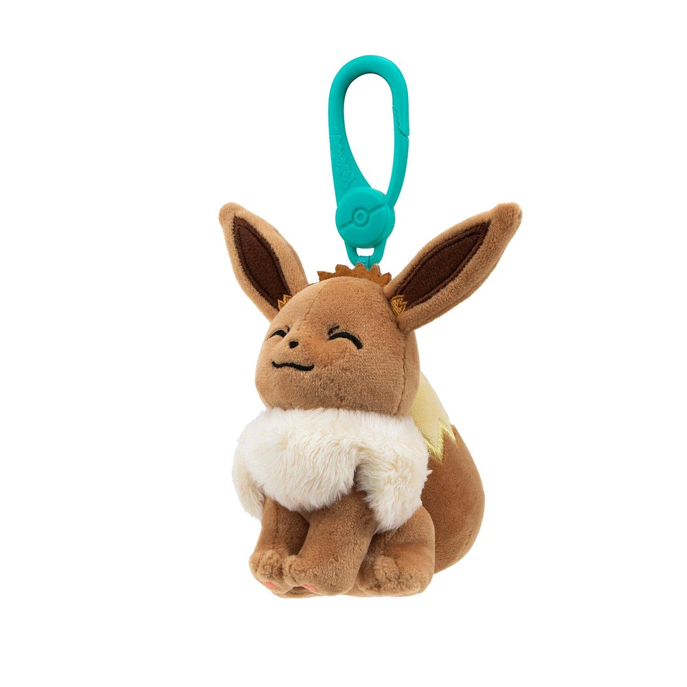 Jazwares Pokemon Eevee 3.5-in Clip-on Plush