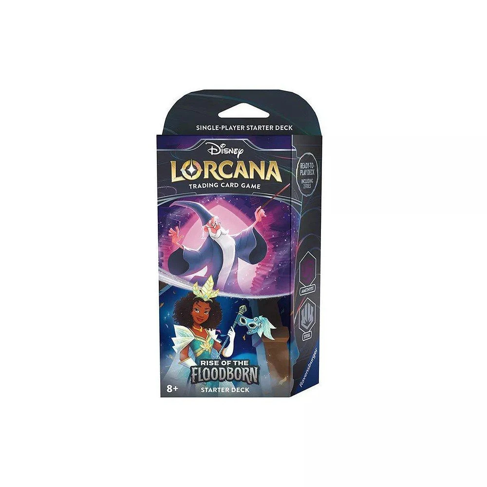 Disney Lorcana: Rise of the Floodborn Amethyst and Steel Starter Deck