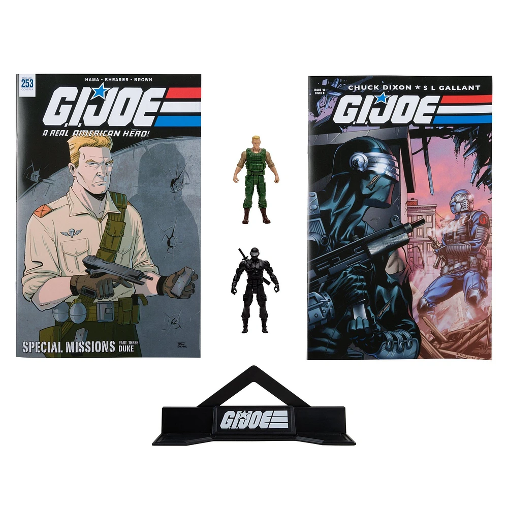 McFarlane Toys G.I. Joe Duke and Snake Eyes 3-in Figure Set with 2 Comics