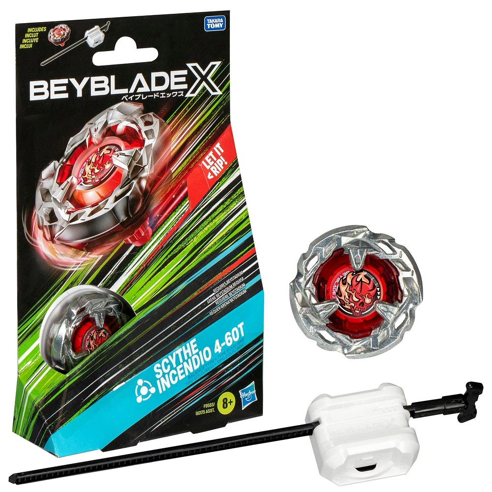 Hasbro Beyblade X Scythe Incendio 4-60T Starter Pack