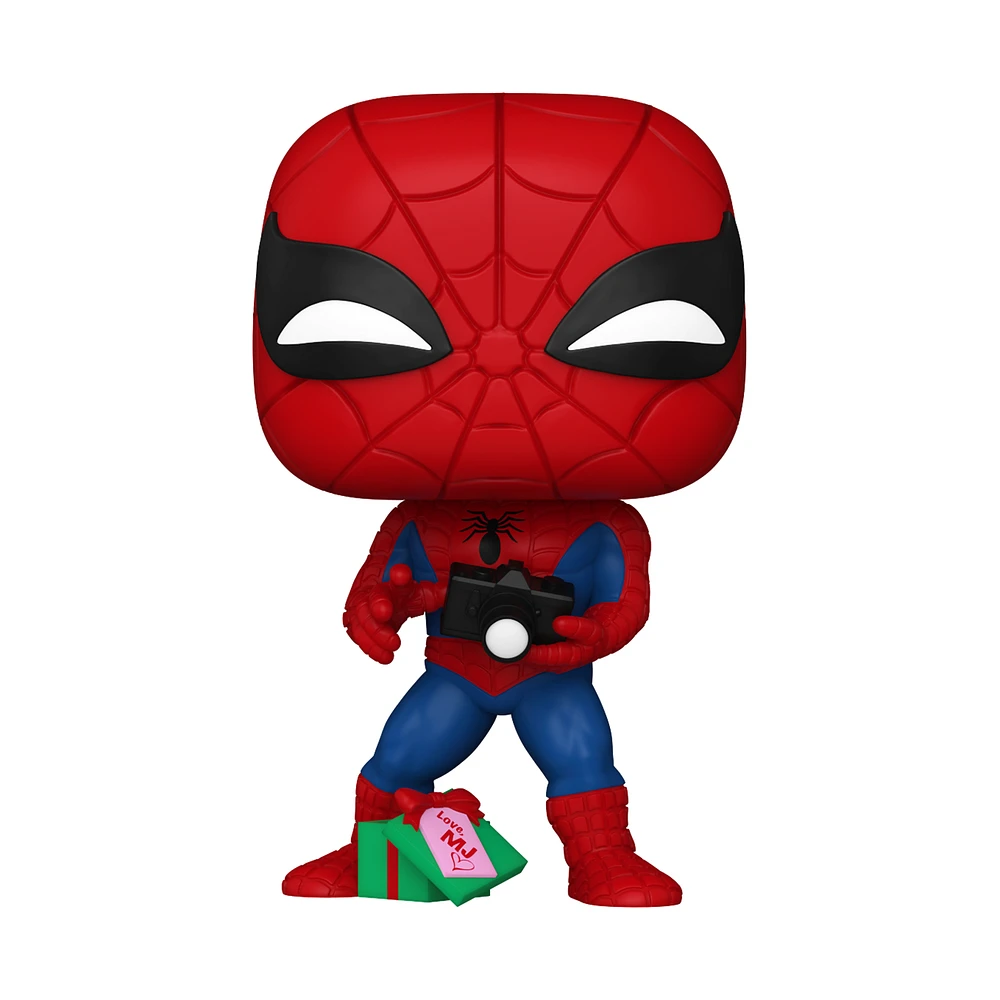 Funko POP! Marvel: Spiderman (Open Gift) 3.7-in Vinyl Bobblehead Figure