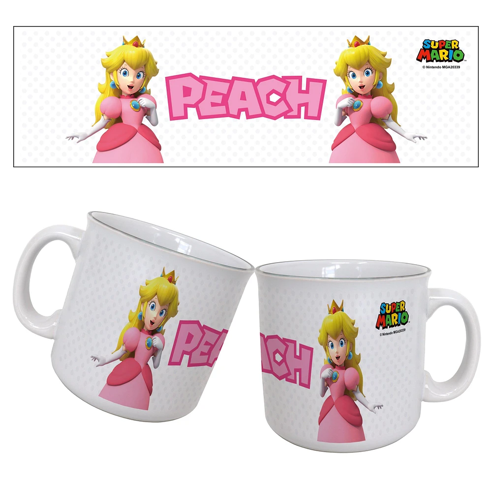Super Mario Princess Peach 20oz Ceramic Mug