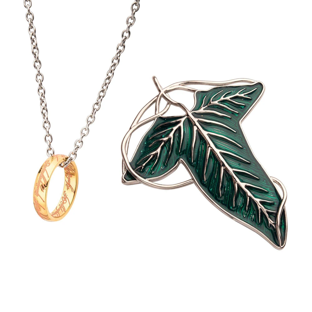 Lord of the Rings Frodo's Leaf Brooch and The One Ring Collectors Box Gamestop Exclusive