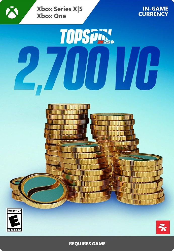 TopSpin 2K25: 2,700 Virtual Currency Pack - Xbox Series X/S