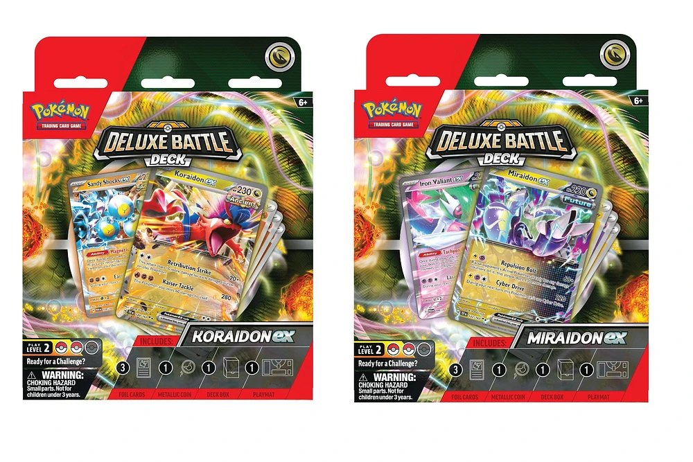 Pokemon Trading Card Game Miraidon ex or Koraidon ex Deluxe Battle Deck (Styles May Vary
