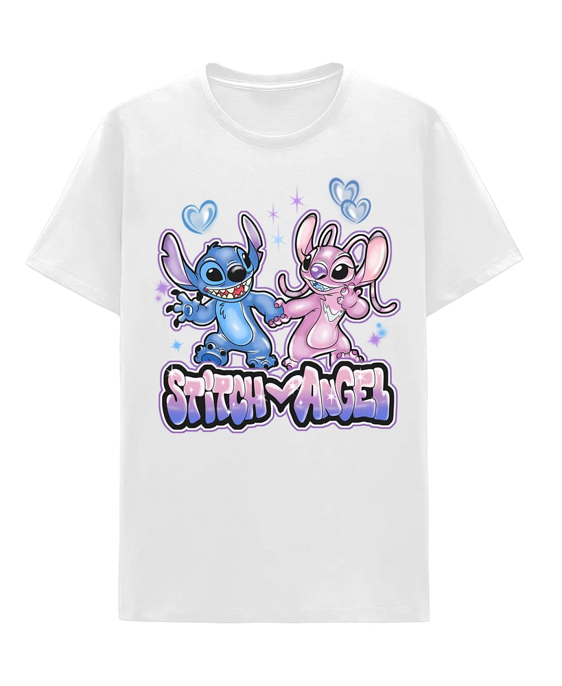 Disney Stitch and Angel Airbrush Graphic T-Shirt GameStop Exclusive