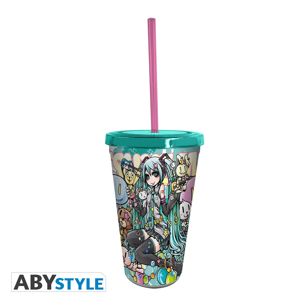 ABYstyle Hatsune Miku Band 16oz Plastic Tumbler