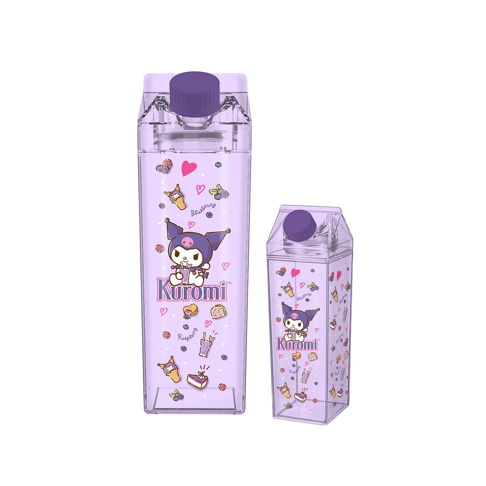 Sanrio Kuromi Drinks 16.2oz Plastic Milk Carton Bottle