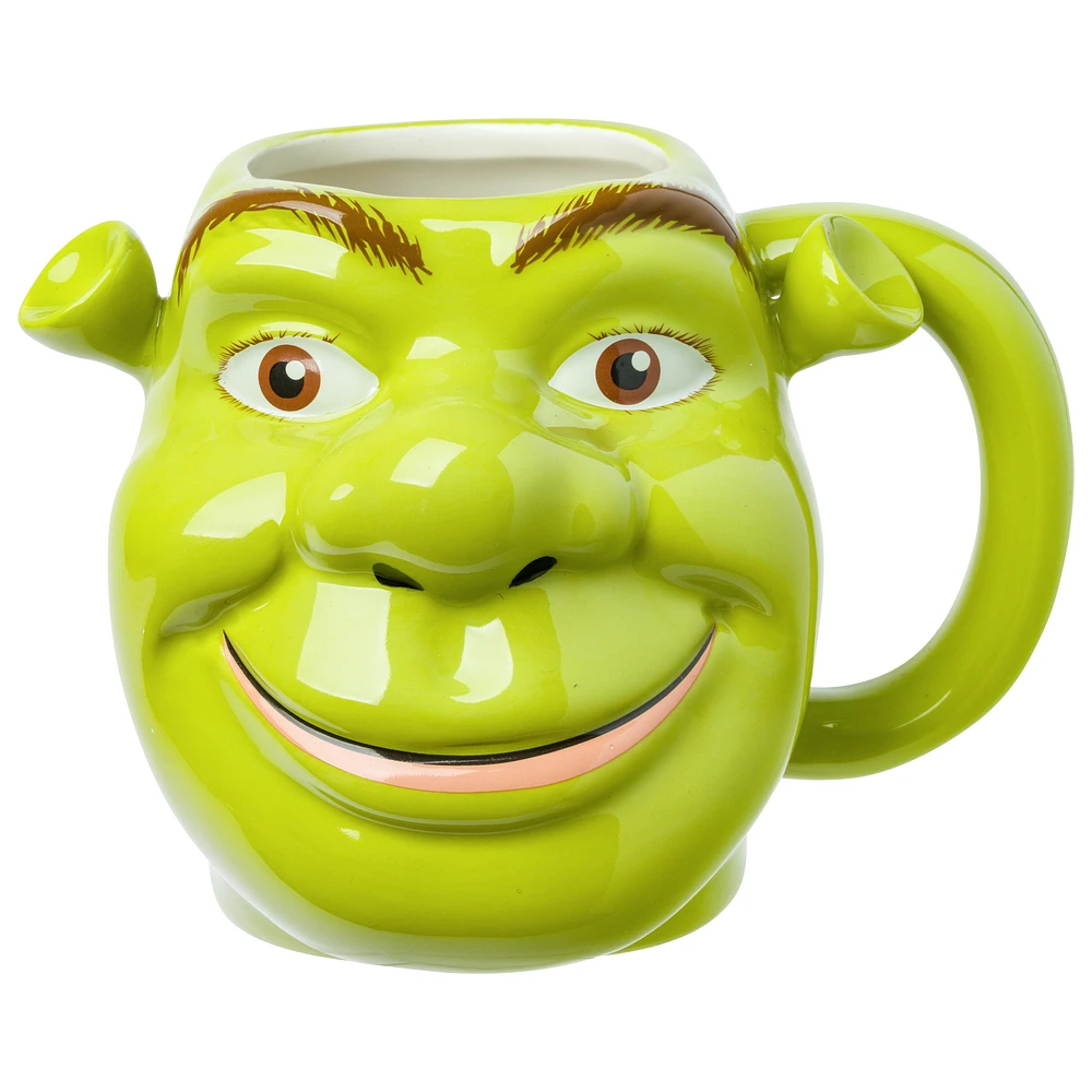 Shrek Face Grin Ogre Ceramic 3D Sculpted Mug