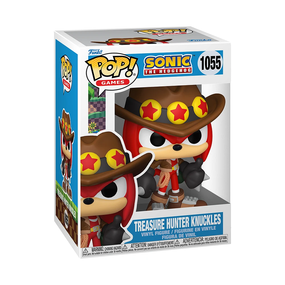 Funko POP! Games: Sonic the Hedgehog Treasure Hunter Knuckles 4.35-in Vinyl Figure