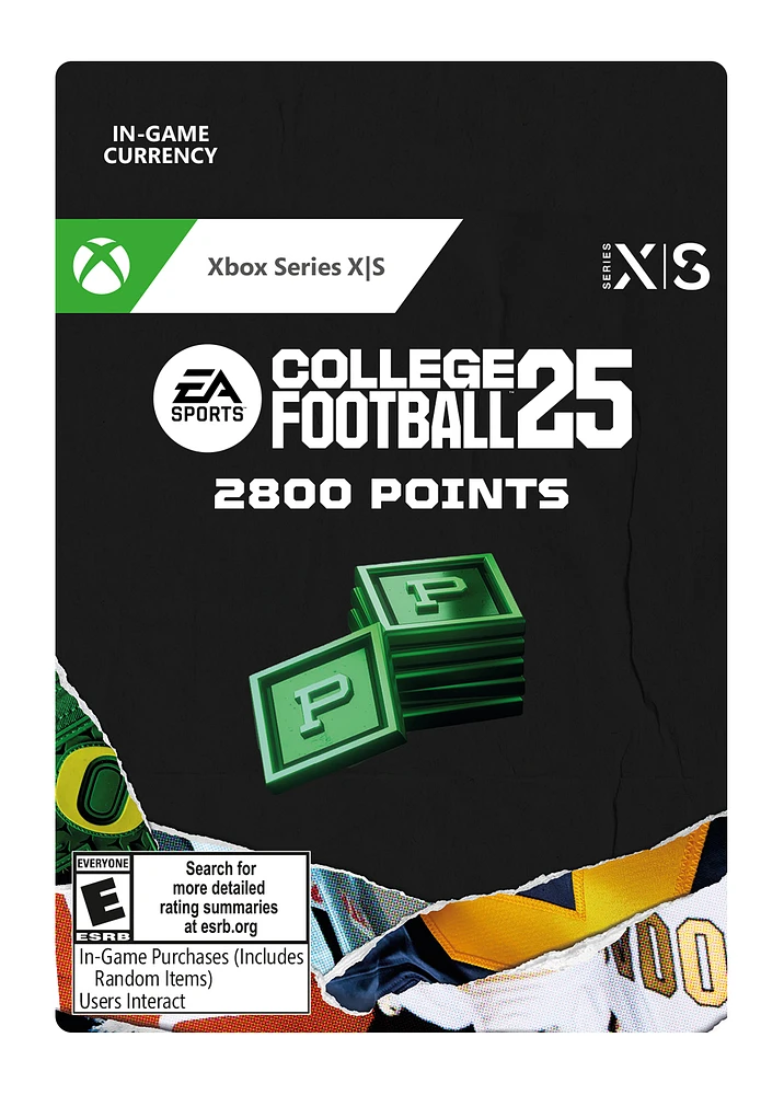 College Football 25 Point Currency - Xbox Series X/S 2,800