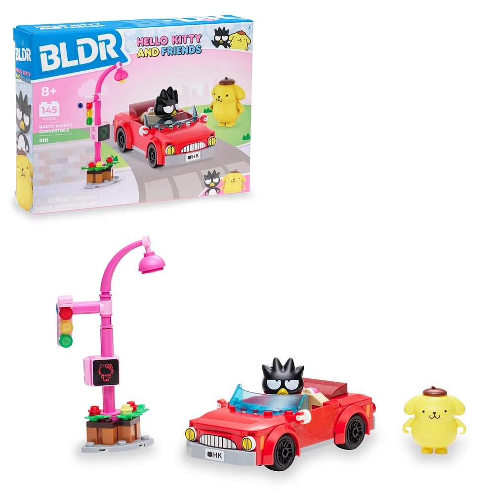 Sanrio Hello Kitty and Friends Convertible Buildable Figure Set with Badtz Maru and Pompompurin Figures