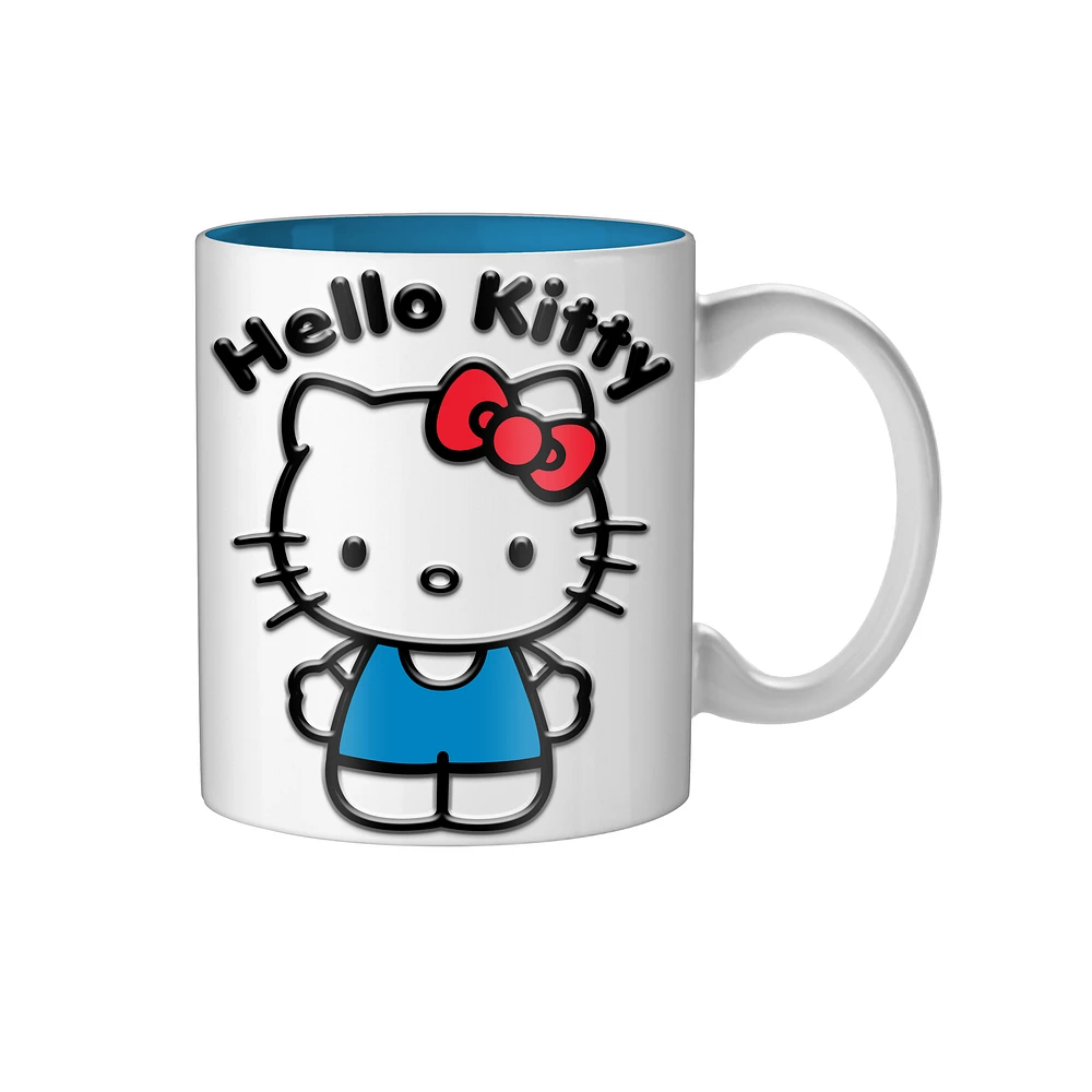 Sanrio Hello Kitty Blue Outfit Wax Resistant 20oz Ceramic Mug