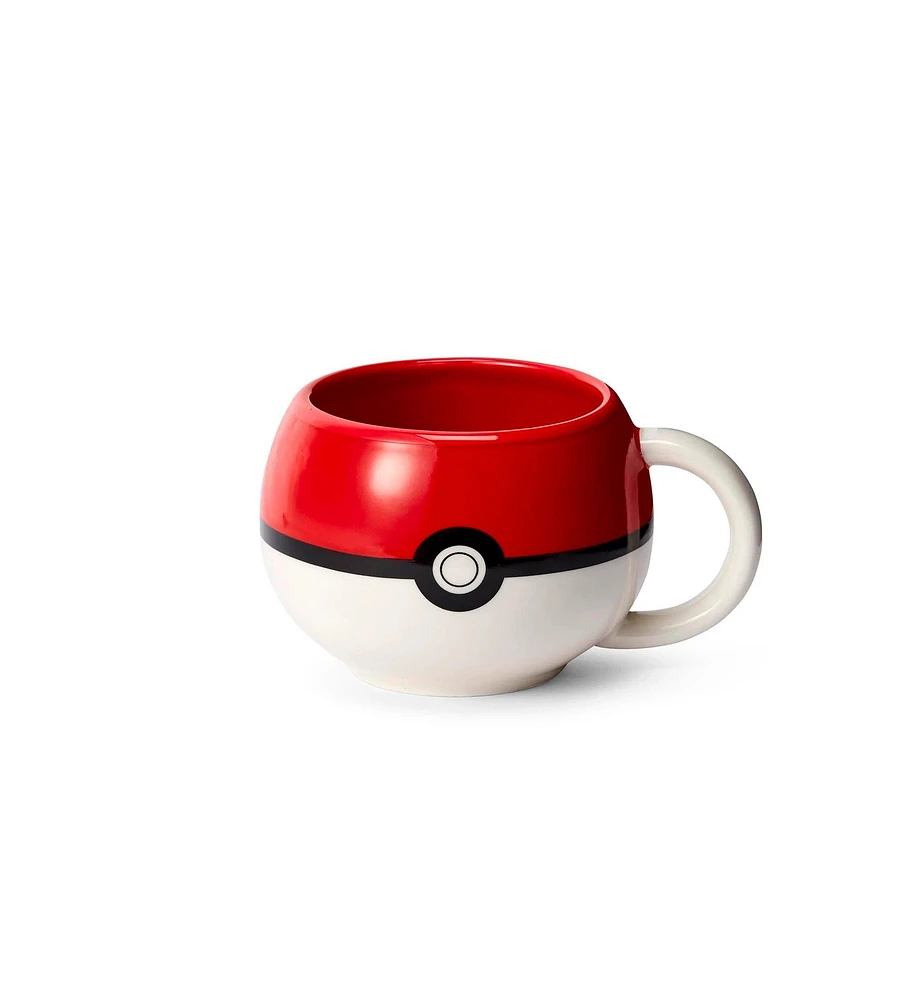 Pokemon Pokeball Molded Ceramic 16 oz Coffee Mug
