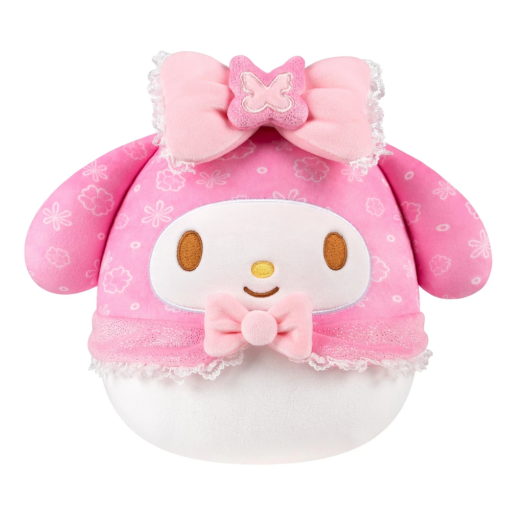 Squishmallows Sanrio Hello Kitty and Friends My Melody (50th Anniversary) with Floral Hood 8-in Little Plush