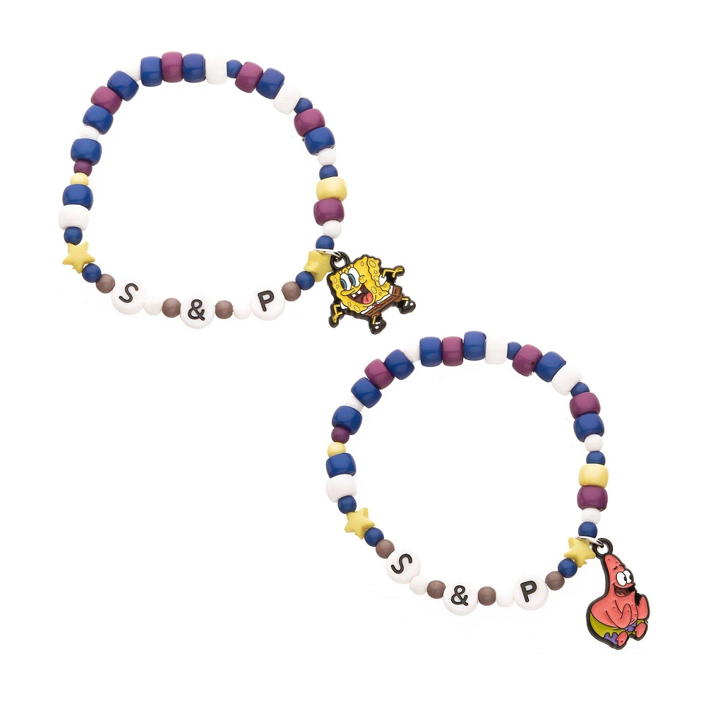 Nickelodeon Spongebob Squarepants Spongebob and Patrick Beaded Best Friends Bracelets Set