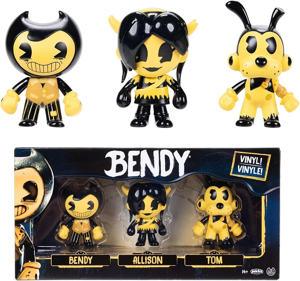 Jakks Pacific Bendy and the Ink Machine 2.5-in Action Figure Set 3-Pack