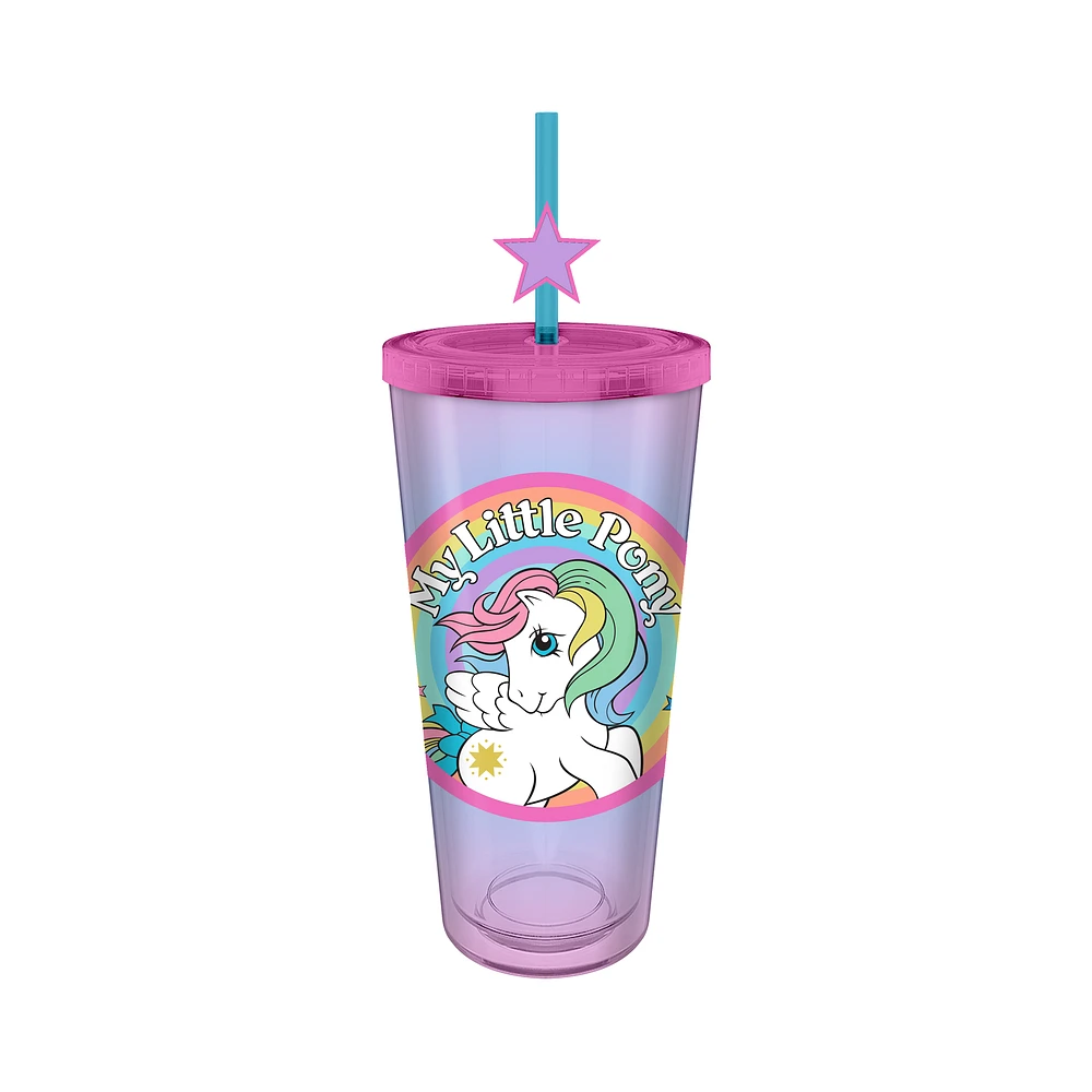 My Little Pony Rainbow Circle Badge 24oz Plastic Cold Cup