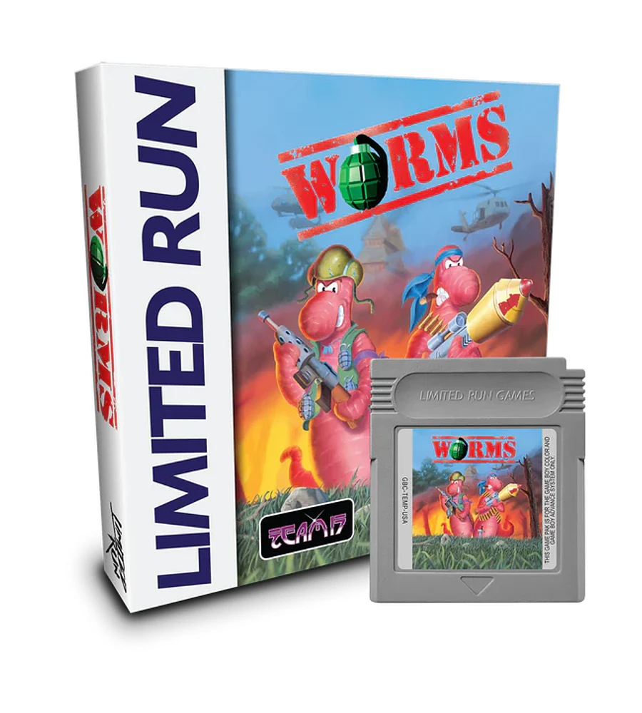 Worms (Limited Run Games) Grey Cart - Game Boy